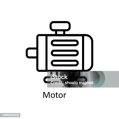 istock Motor  Vector  outline Icons. Simple stock illustration stock 1481525055