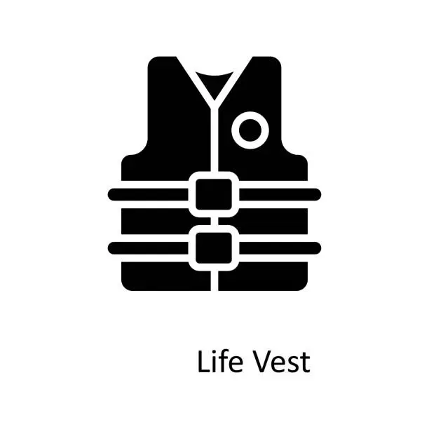 Vector illustration of Life Vest Vector Solid Icons. Simple stock illustration stock
