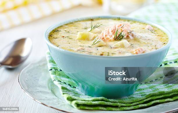Fisch Suppe Mit Lachs Stockfoto und mehr Bilder von Fisch - Fisch, Suppe, Fischsuppe