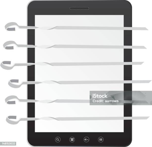 Komputer Tablet Pc - Stockowe grafiki wektorowe i więcej obrazów Czarny kolor - Czarny kolor, Dotykać, Ekran dotykowy