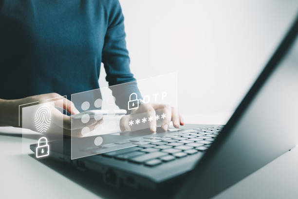 istock Verification of information with finger print by smart phone, Internet security, online financial transaction, 2-step verification, confirm transaction and identity. 1481539158