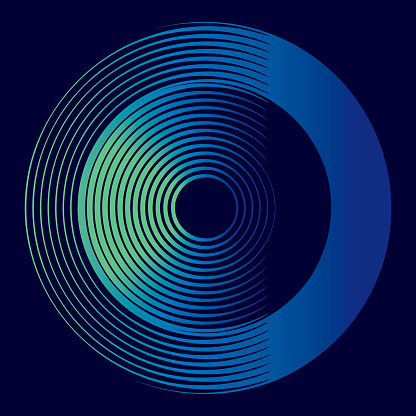 Blue Concentric circle icon