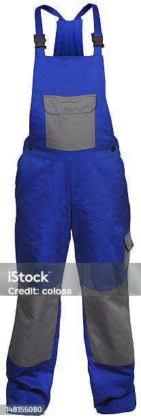 Bluegray Workers Jumpsuit Stock Photo - Download Image Now - Coveralls, Gray Color, Blue