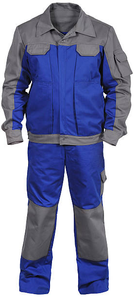 istock blue-gray male worker's jumpsuit with jacket 148155086