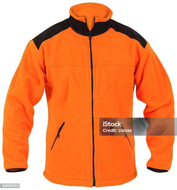 Orange Male Sport Jacket Stock Photo - Download Image Now - Clothing, Orange Color, Winter