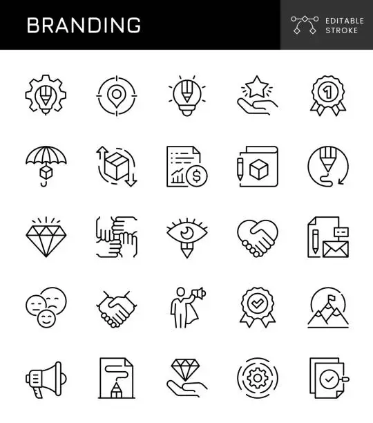Vector illustration of Branding Icons