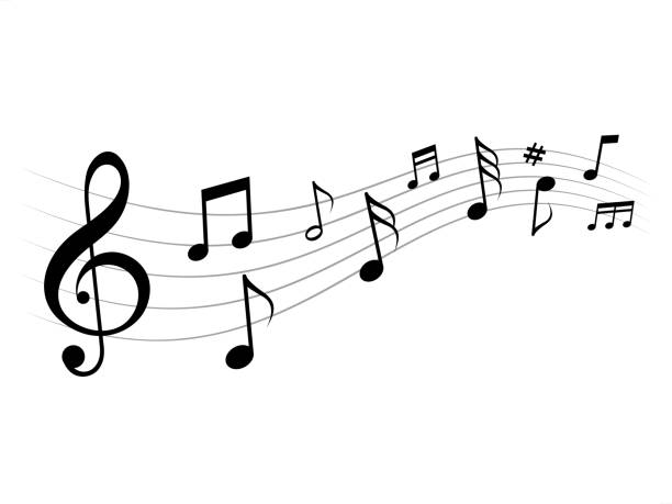 stockillustraties, clipart, cartoons en iconen met music notes - muziek