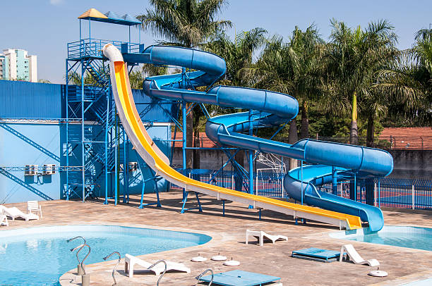 istock waterslide at holiday resort 148157081