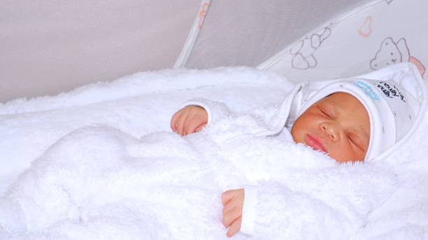 istock Newborn  baby in deep sleep covered in blankets 1481570984