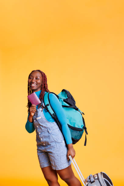 istock Joyful traveller enjoying vacation trip 1481577516