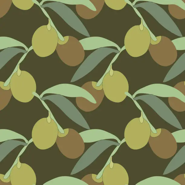 Vector illustration of Olive  pattern