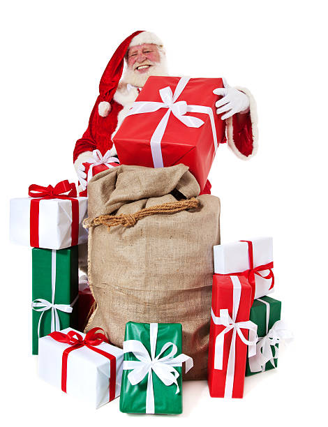 istock Santa Claus within many presents 148157873