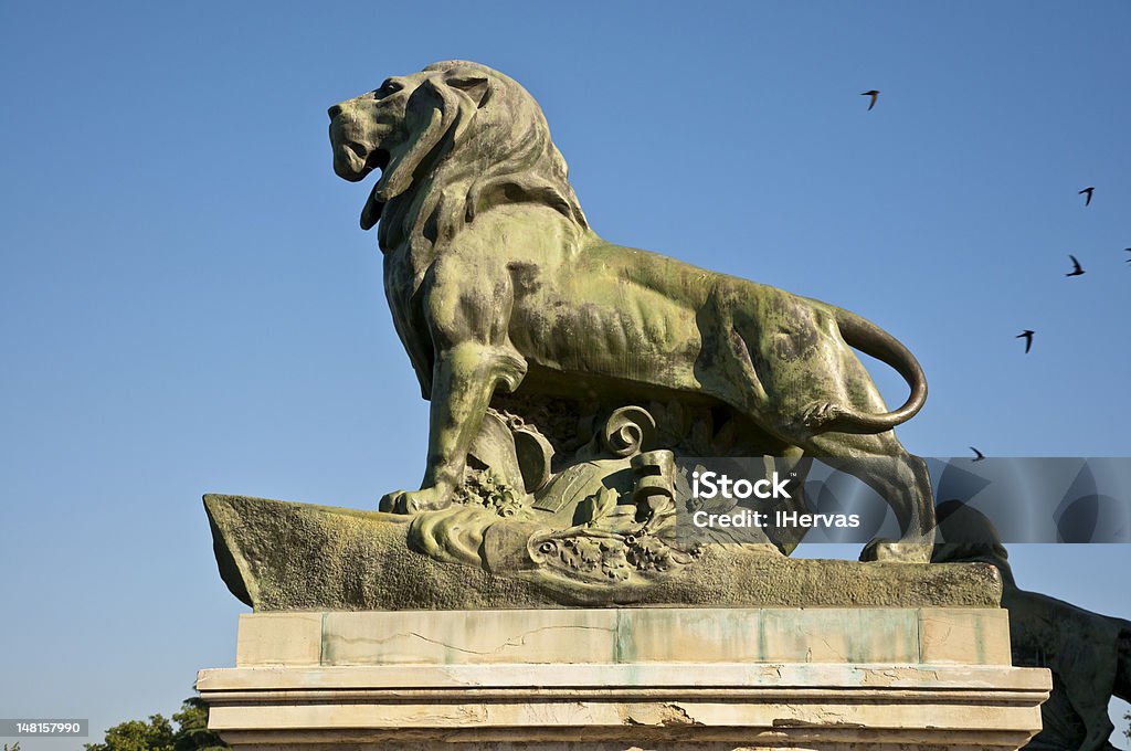 lion de Pierre - Photo de Art libre de droits