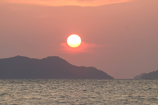 view of the Aceh Fisherman's boat at Sunset