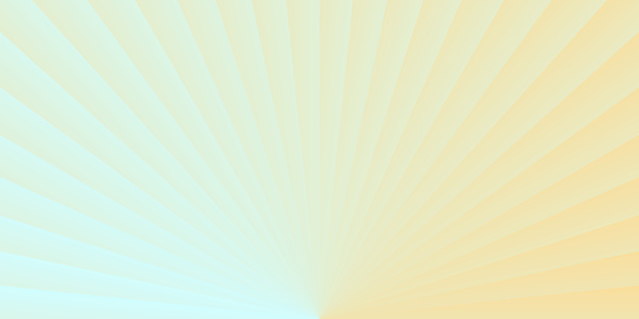 Modern and trendy background. Abstract design with lots of lines and a beautiful color circular gradient, looking like light rays or sunbeams. This illustration can be used for your design, with space for your text (colors used: Blue, Beige, Gray, White, Yellow, Orange). Vector Illustration (EPS file, well layered and grouped), wide format (2:1). Easy to edit, manipulate, resize or colorize. Vector and Jpeg file of different sizes.