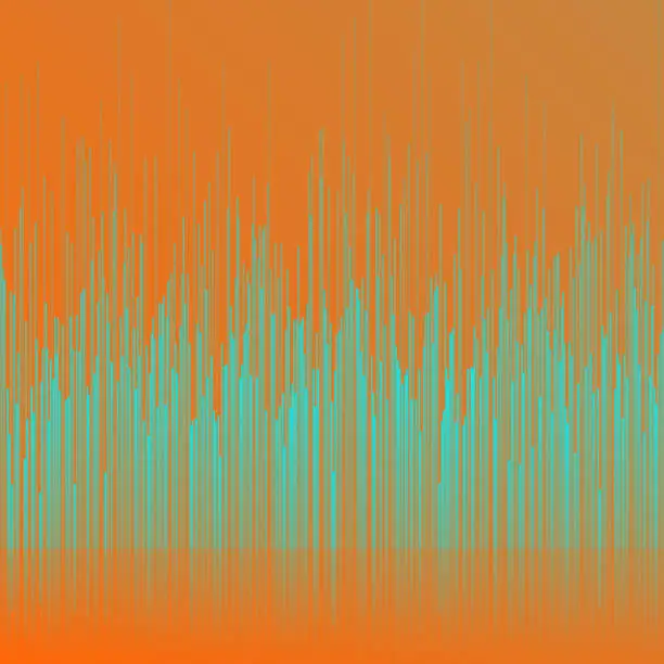 Vector illustration of Abstract background with vertical lines and Orange gradient