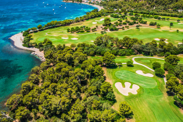 istock view of a golf resort 1481601653
