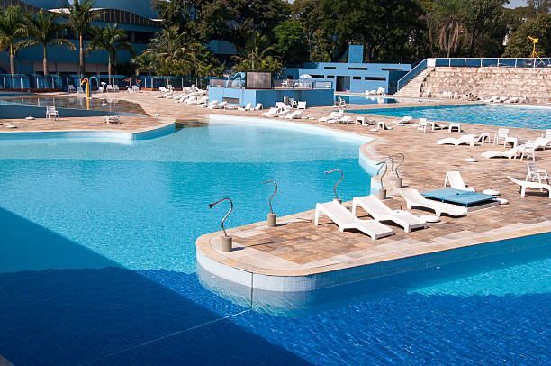 istock pool in the leisure club 148160482