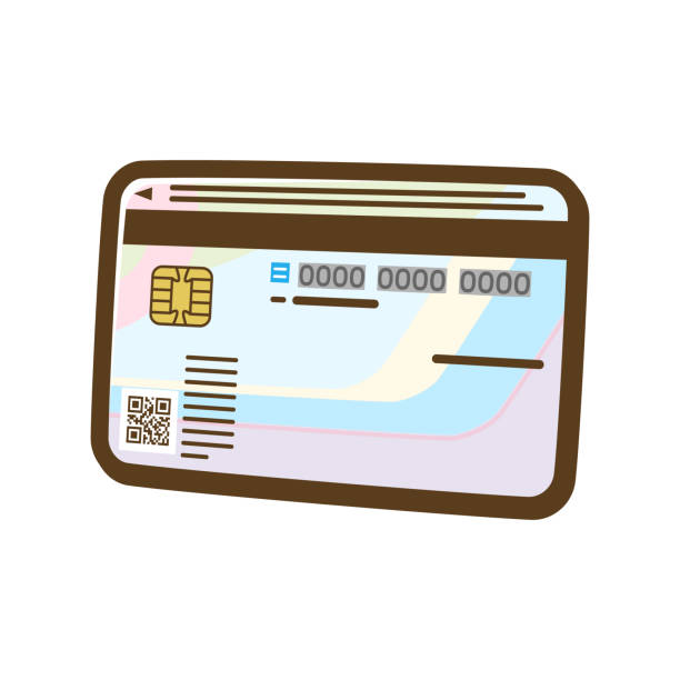 Back side of my number card. Identification document. Back side of my number card. Identification document. Vector illustration. public service icon stock illustrations