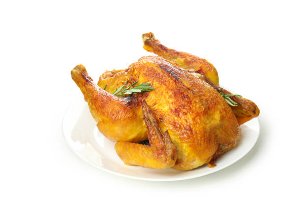 istock Thanksgiving Day roast turkey isolated on white background 1481612674