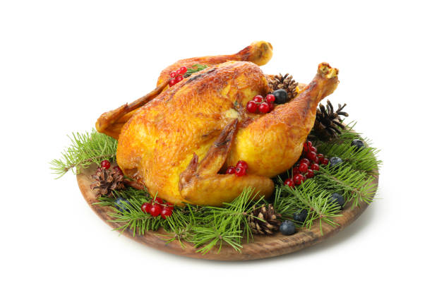 istock Christmas roast turkey isolated on white background 1481613793