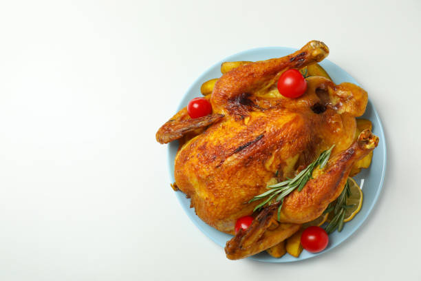 istock Thanksgiving Day roast turkey on white background 1481613990