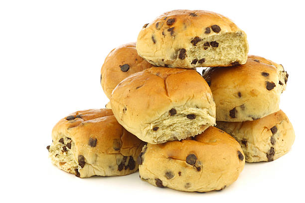 istock stacked freshly baked traditional dutch buns with chocolate chips 148161431