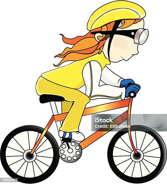 여자아이 따라 자전거 자전거 타기에 대한 스톡 벡터 아트 및 기타 이미지 - 자전거 타기, 두발자전거, 십대