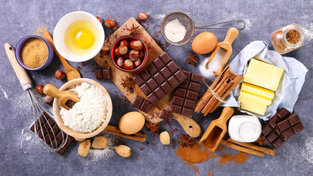 istock baking ingredient for chocolate cake and pastry 1481616544