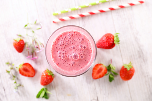healthy appetizing strawberry smoothie dessert