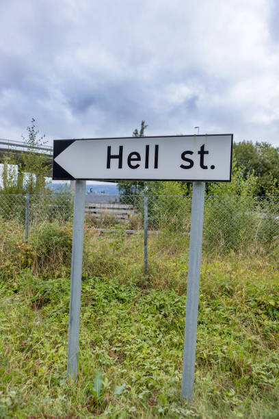 istock Hell sign at the railroad station, Norway 1481616916