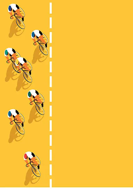 Vector illustration of Bicycle race