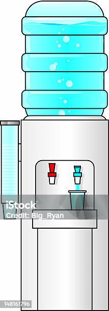 Ilustración de Refrigeradora De Agua y más Vectores Libres de Derechos de Alcubilla - Alcubilla, Oficina, Refrigeradora de Agua