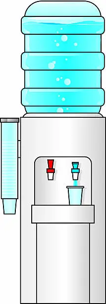 Vector illustration of water cooler