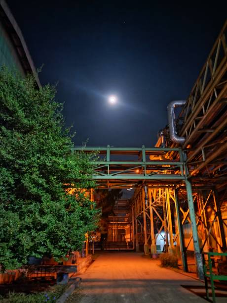 istock Evening at the factory 1481619628
