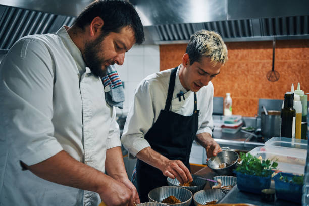 istock chefs plating in haute cuisine restaurant 1481627671