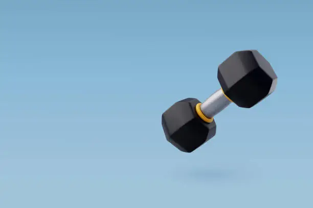 Vector illustration of 3d Vector Dumbbell, Workout gym tools, Sport equipment, Gym time concept.