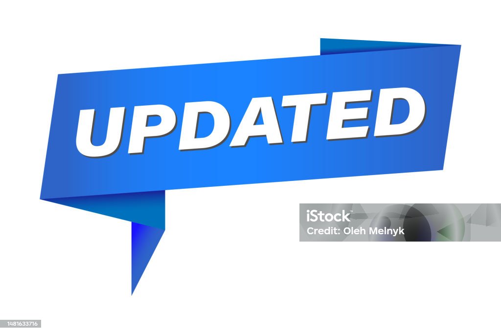 Updated Sign Or Stamp Updated Banner Or Label Updated Speech Bubble ...