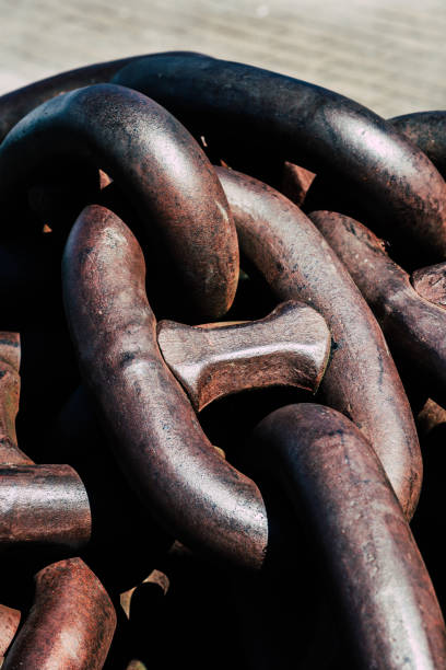 istock Rusty links of a giant chain 1481635951