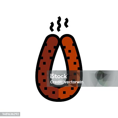 istock sausage smoked color icon vector illustration 1481636292