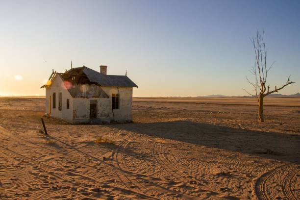 istock Abandoned Garub Train Station in a desert in Namibia. 1481640867