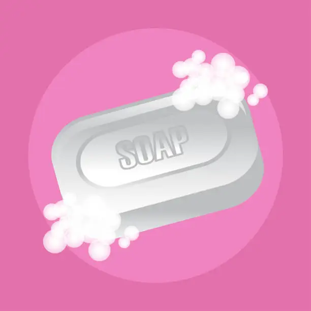 Vector illustration of Color bar soap. vector illustration