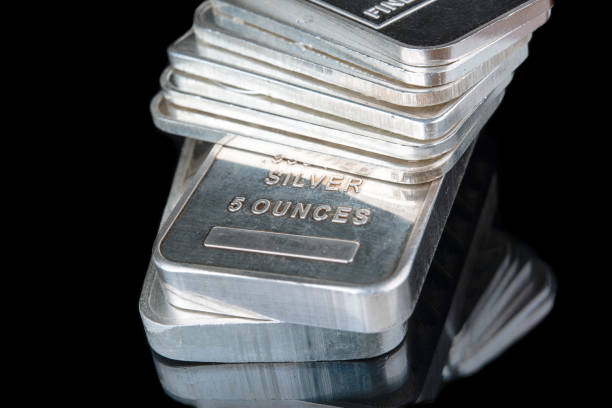 istock Silver bars pure Silver,business investment and wealth concept 1481645218