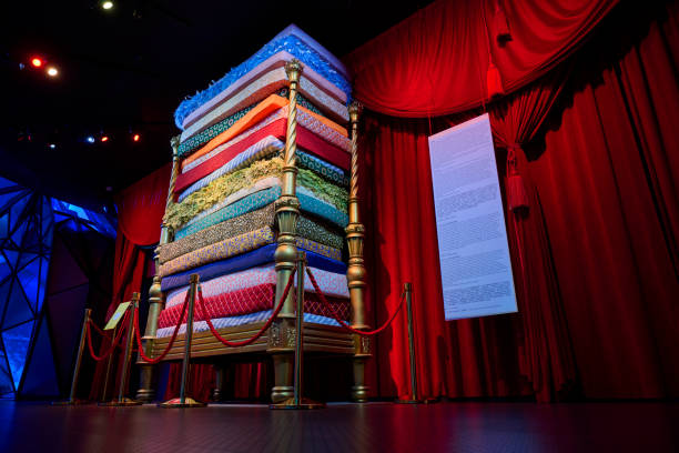 the fairy tale about the princess and the pea - hans christian andersen odense museum international landmark imagens e fotografias de stock