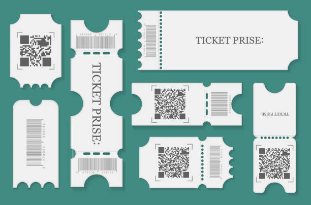 illustrazioni stock, clip art, cartoni animati e icone di tendenza di biglietto - ticket stub circus ticket counter label