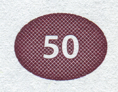 Number 50 Pattern Design on Banknote