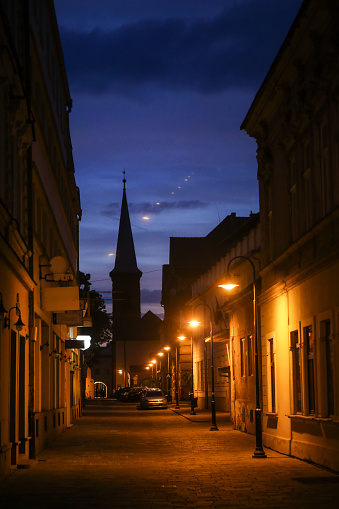 Street in old town Kosice, Slovakia.