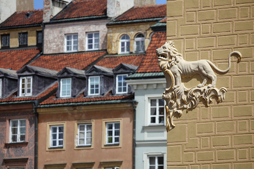 Detail from the Old Town Market Square in Warsaw, Poland.