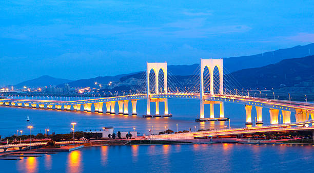 istock Sai Van Bridge in Macau at night 148166134