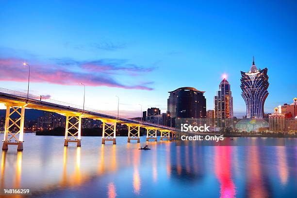 Macau Cityscape Of Bridge And Skyscraper Macao Asia Stock Photo - Download Image Now